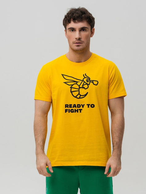 Футболка бавовняна довга чоловіча Ready to Fight Usyk Bee