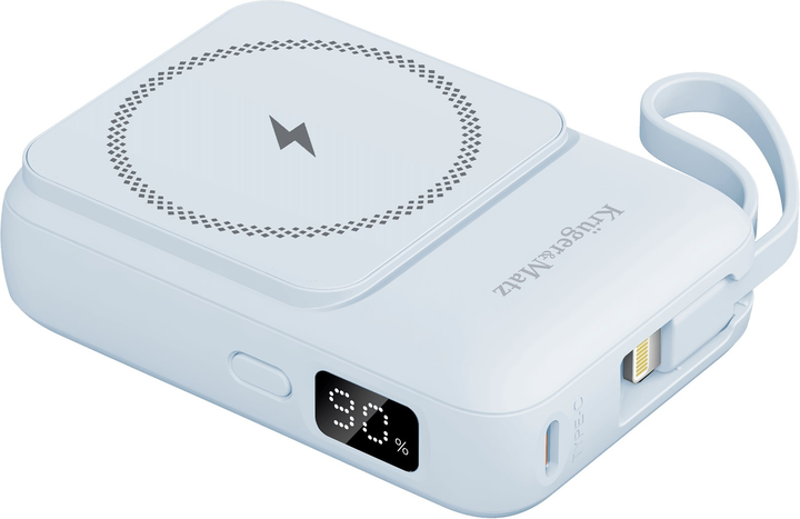 Powerbank Kruger&Matz MagSafe 10000 mAh 22.5 W z kablem Blue (KM0913-BL) - obraz 1