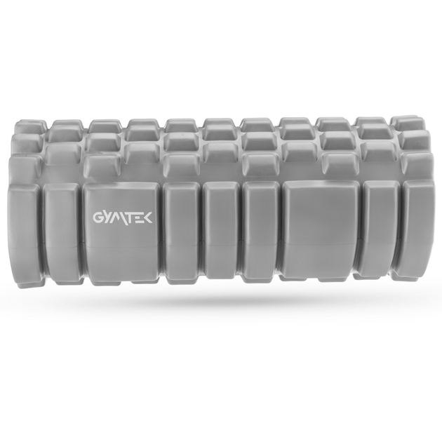 Массажный ролик Gymtek EVA 33x14 см серый для растяжки укрепления - изображение 2