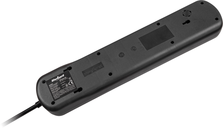Listwa przeciwprzepięciowa Rebel 5 gniazd 3 m Black-Silver (5901890020428) - obraz 2