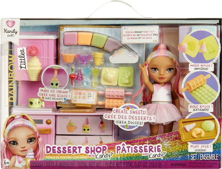 Zestaw MGA Entertainment Rainbow High Littles cukiernia z lalką Kandy 14 cm 522058 (35051522058) - obraz 1