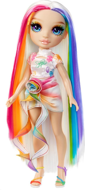 Lalka MGA Entertainment Rainbow High Design Studio Hair Chalk and Style Amaya Raine 28 cm 526780 (35051526780) - obraz 4