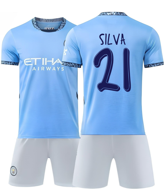 Форма футбольна дитяча Silva (Сільва) 21 Manchester City (Манчестер Сіті), сезон 24/25, 20 розмір, ріст 115-120 см, синє-блакитна - Фото 1 Форма футбольна дитяча Silva (Сільва) 21 Manchester City (Манчестер Сіті), сезон 24/25, 20 розмір, ріст 115-120 см, синє-блакитна - зображення 1