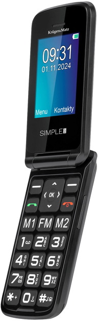 Мобільний телефон Kruger&Matz Simple 931 4G для літніх людей Black (5901890118491) - зображення 1