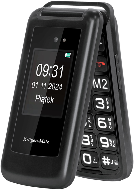 Мобільний телефон Kruger&Matz Simple 931 4G для літніх людей Black (5901890118491) - зображення 3