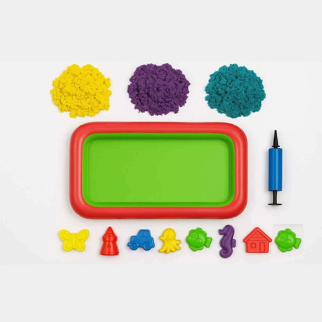Кинетический песок Kid Sand Danko Toys 1200 г с песочницей и формочками — набор для творчества KS-02-02U - Фото 8 Кинетический песок Kid Sand Danko Toys 1200 г с песочницей и формочками — набор для творчества KS-02-02U - изображение 8