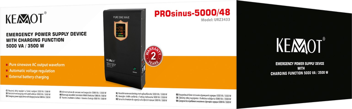 UPS Kemot PROsinus-5000/48 3500W/5000VA Black (URZ3433) - obraz 5