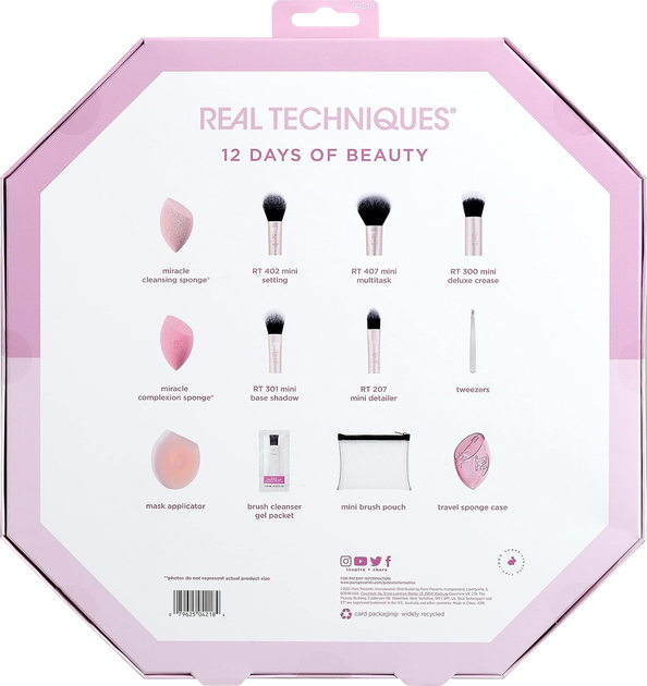 Kalendarz adwentowy Real Techniques 12 Days Of Glow (079625042184) - obraz 2