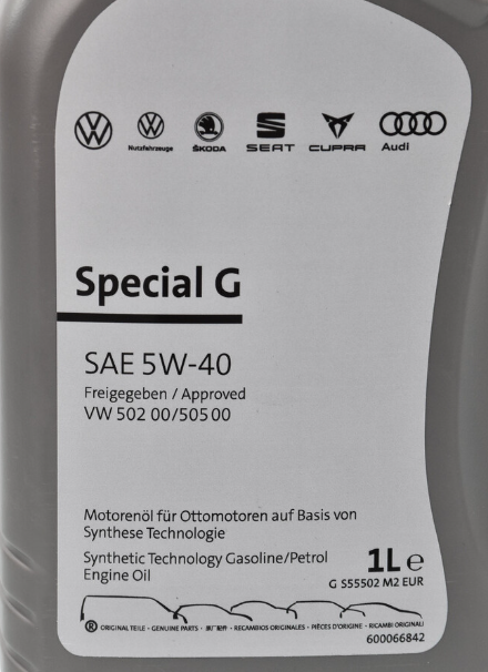 Моторна олива VAG GS55502M2 Special G 5W-40 - 1л - зображення 3