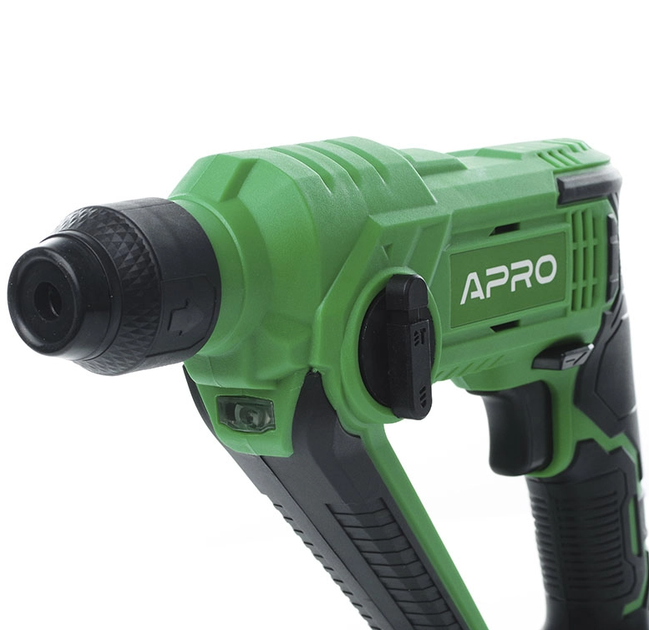 Перфоратор APRO 895442 SDS+, 1,5Дж, 2А, 20CH, (1 АКБ) кейс - Фото 5 Перфоратор APRO 895442 SDS+, 1,5Дж, 2А, 20CH, (1 АКБ) кейс - изображение 5