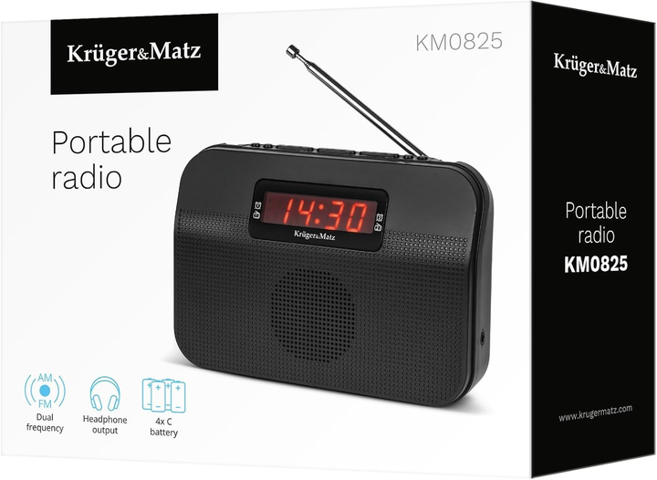 Портативне радіо Kruger&Matz KM 825 (5901890098342) - зображення 6