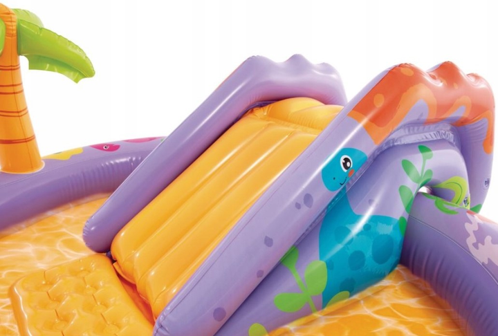 Водяний надувний ігровий центр Intex Dino Park з надувною гіркою 56139 201 x 157 x 69 см (6941057428628) (955555911598546) - Уцінка - зображення 5