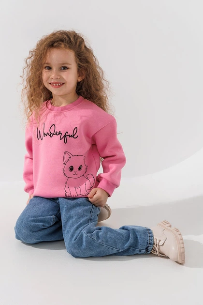Свитшот с принтом для девочки Baby Show 14394 92 см Розовый shop (2000990777591) - изображение 4