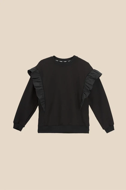 Свитшот однотонный для девочки LAWA GTC02310 122 см Черный shop (2000991016156) - изображение 7