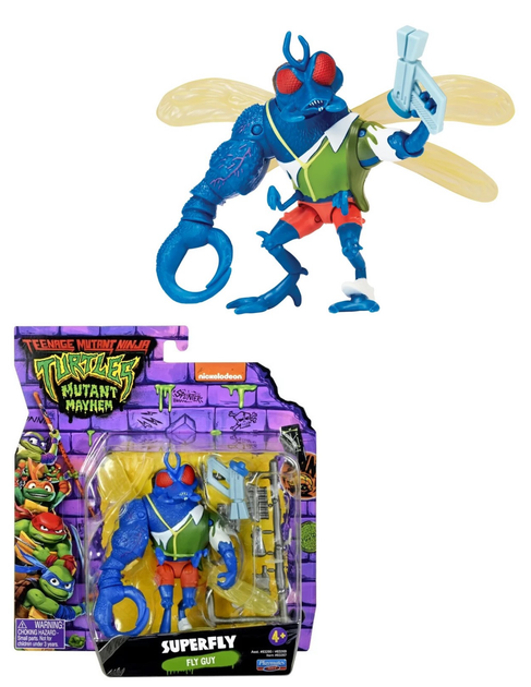 Figurka TMNT Mutant Mayhem Super Fly 11 cm z akcesoriami 83287 (43377832874) - obraz 5