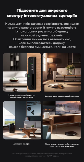 Електронний дверний замок NaviCat G1 Pro з автоматичним вічком та підтримкою TUYA Чорний (JDT-0848152) - зображення 10