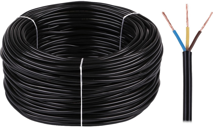 Kabel elektryczny Elektrokabel OMY 3x1.5 300/300V 100 m Black (5907702816845) - obraz 1