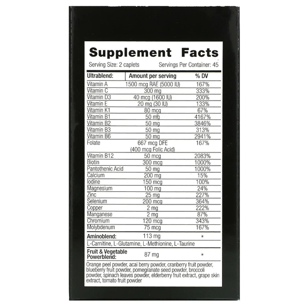 Витамины для мужчин VPLab Ultra Men's Sport Multivitamin, 90 таб. - изображение 2