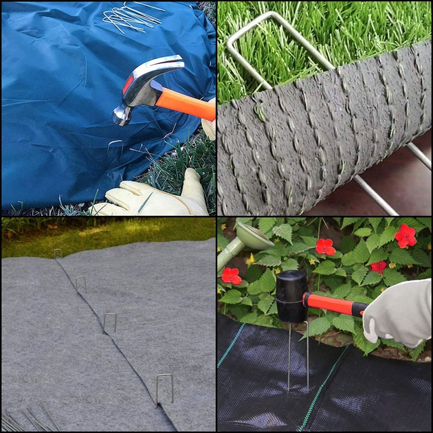 Кілки кріпильні до агротканини Springos GA0037 металеві 15 x 7 см 100 шт (5907719452999) - зображення 6