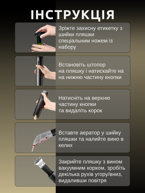 Электрический штопор для открывания бутылок премиальный винный набор аксесуаров для вина сомелье подарочный автоматический аэратор пробка нож для фольги USB зарядка беспроводной на аккумуляторе стильный металлический подарок в подарочной коробке чёрный - Фото 6 Электрический штопор для открывания бутылок премиальный винный набор аксесуаров для вина сомелье подарочный автоматический аэратор пробка нож для фольги USB зарядка беспроводной на аккумуляторе стильный металлический подарок в подарочной коробке чёрный - изображение 6