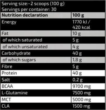 Гейнер Kevin Levrone Gold Oat Meal, 3000 г., Банан - зображення 2