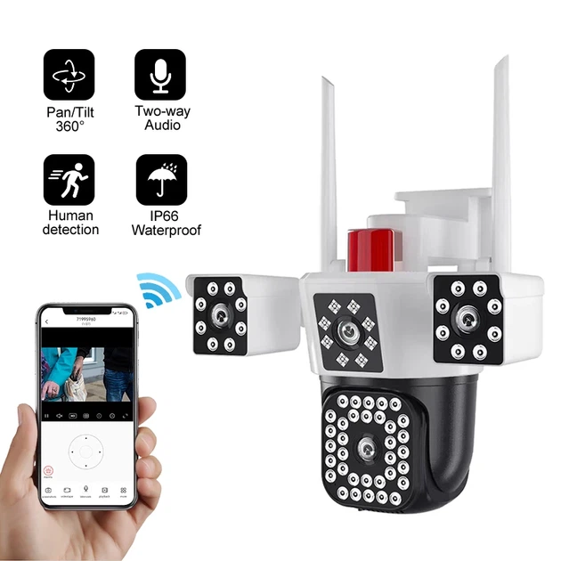 Камера IP наблюдения Wifi 16 Мп 10-Х ZOOM уличная поворотная - Фото 4 Камера IP наблюдения Wifi 16 Мп 10-Х ZOOM уличная поворотная - изображение 4