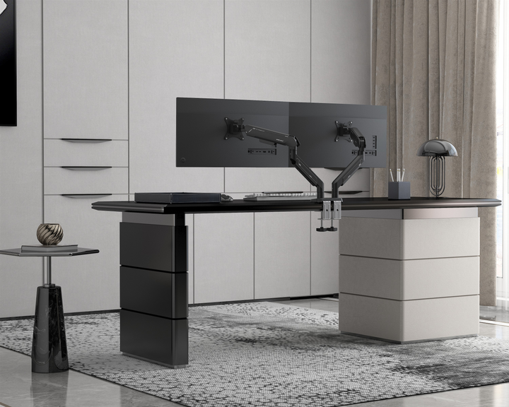 Uchwyt biurkowy do monitorów Anda Seat Stealth II PRO RGB Duo 17-42" Black (AD-W-A9-2S-BB) - obraz 10
