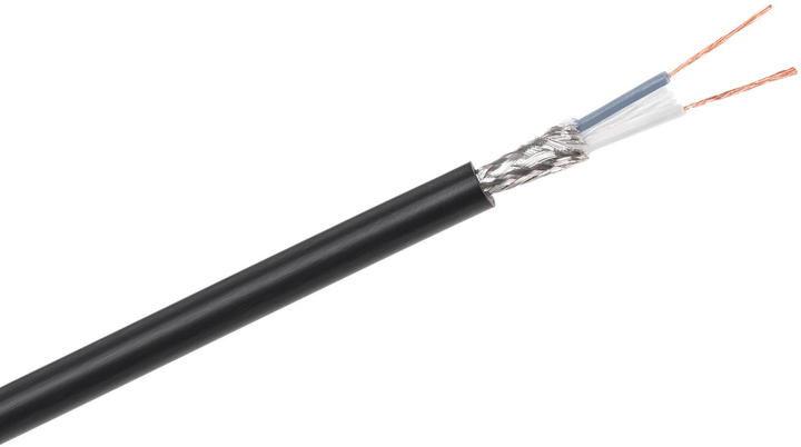 Kabel mikrofonowy Azusa Professional 6 mm stereo 100 m Black (5901436708155) - obraz 2