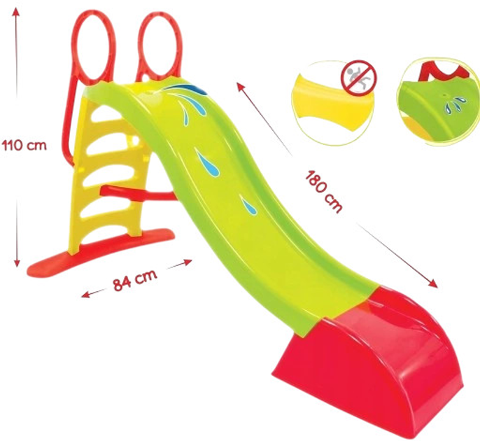 Zjeżdżalnia wodna Paradiso Toys Summer XL 180 cm T02430 (5420051224302) - obraz 4
