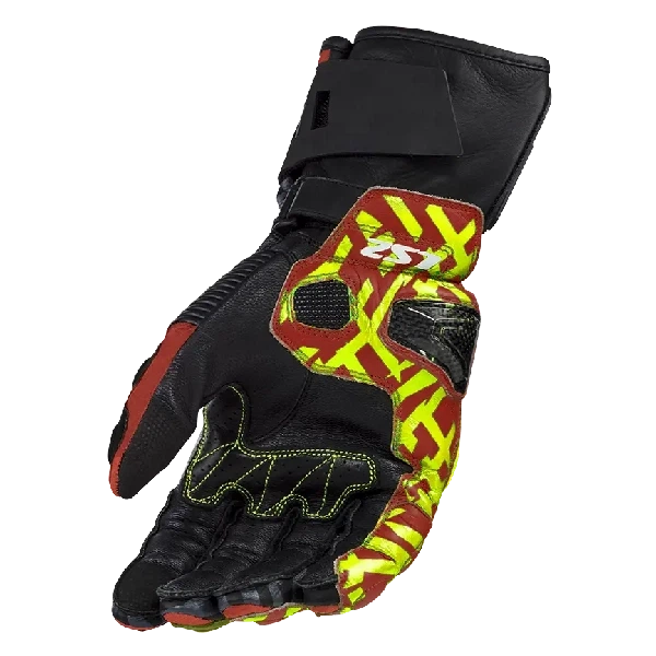 Мотоперчатки LS2 Feng Racing Gloves Red Hi-Vis Yellow - M - изображение 2