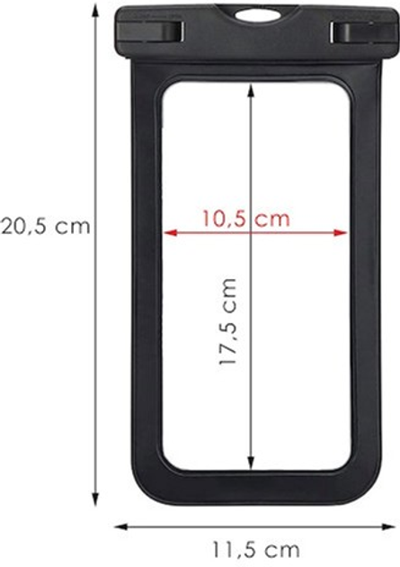 Чохол водонепроникний Springos 20 x 11 cm Black (5907719454504) - зображення 2