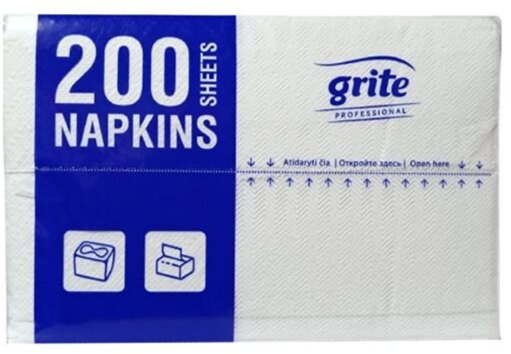 Упаковка серветок для диспенсерів Grite Super 200 V Napkins 2 шари 16.5х22 см 200 аркушів х 4 шт (4770023346596) - Фото 3 Упаковка серветок для диспенсерів Grite Super 200 V Napkins 2 шари 16.5х22 см 200 аркушів х 4 шт (4770023346596) - зображення 3