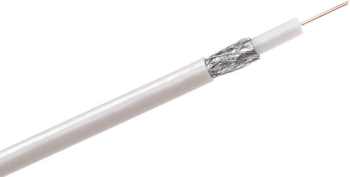 Kabel koncentryczny Cabletech RG-6U CU 100 m White (5901436707141) - obraz 2