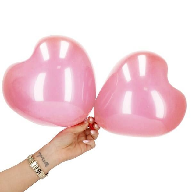 Balony Springos PS0051 Różowe serduszka 50 szt (5907719467009) - obraz 7