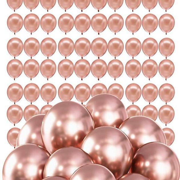 Повітряні кульки Springos PS0047 Rose gold 100 szt (5907719458663) - зображення 3