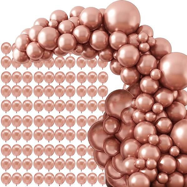 Повітряні кульки Springos PS0047 Rose gold 100 szt (5907719458663) - зображення 4