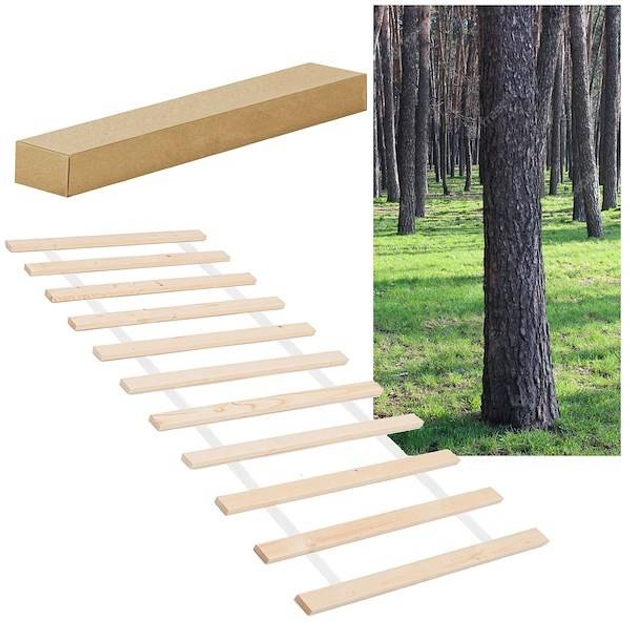 Stelaż do łóżka Springos BF0001 drewniany z listew 70 x 200 cm (5907719460178) - obraz 9