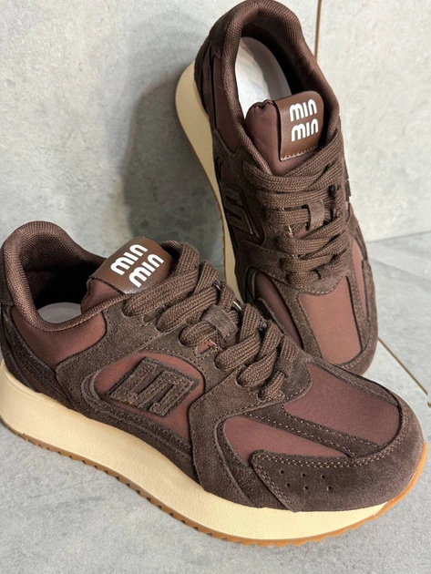 Кросівки жіночі Min min M-5 замшеві комбіновані з текстилем