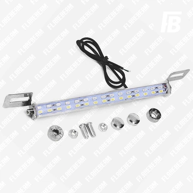 Стоп-сигнал та задній хід світлодіодний (LED) "дві лінії" 25 см SMD 5630*15+15 12 В білий корпус (червоний + білий) - Фото 4 Стоп-сигнал та задній хід світлодіодний (LED) "дві лінії" 25 см SMD 5630*15+15 12 В білий корпус (червоний + білий) - зображення 4