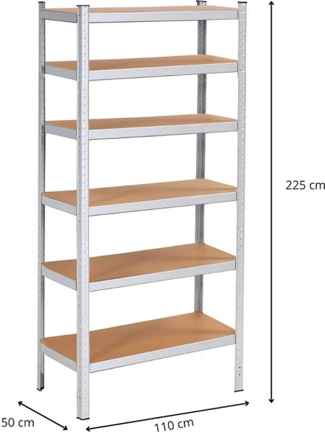 Стелаж металевий Springos HA5213 з полицями 225 x 110 x 50 см (5907719460901) - зображення 12