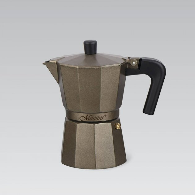 Гейзерна кавоварка алюмінієва 300 мл Maestro MR-1666-6 Brown - зображення 5