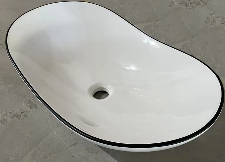 Раковина накладная Mixxus Premium WAVE-0105 EDGE BLACK 620х360х160mm (MP6556) - Фото 2 Раковина накладная Mixxus Premium WAVE-0105 EDGE BLACK 620х360х160mm (MP6556) - изображение 2