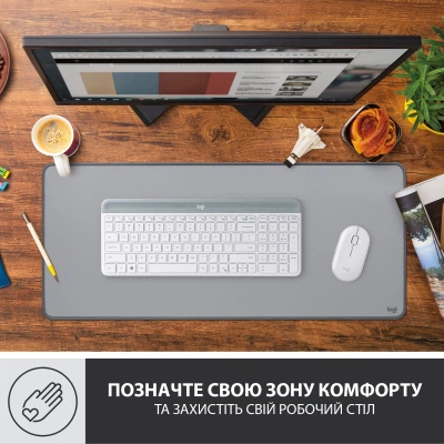 Килимок для мишки Logitech Desk Mat Studio Series Mid Grey (956-000052) - зображення 2