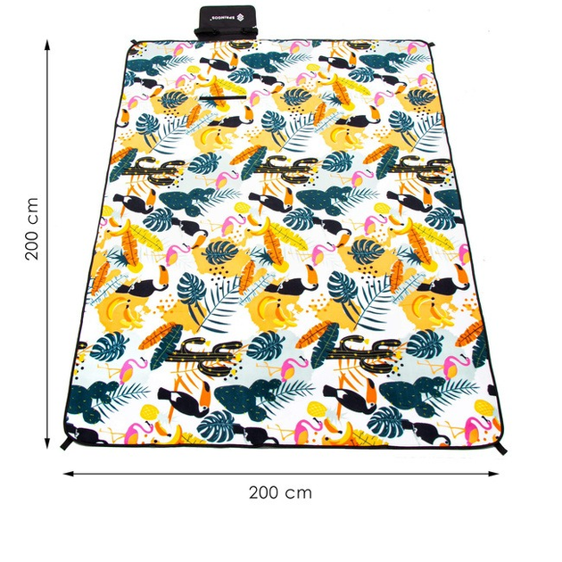 Ковдра для пікніка Springos пляжна 200 x 200 см різнокольорова (5907719450667) - зображення 3