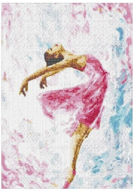 Набір для вишивки алмазної Springos мозаїка танцююча балерина 40 x 30 см DP0044 (5907719467948) - зображення 1