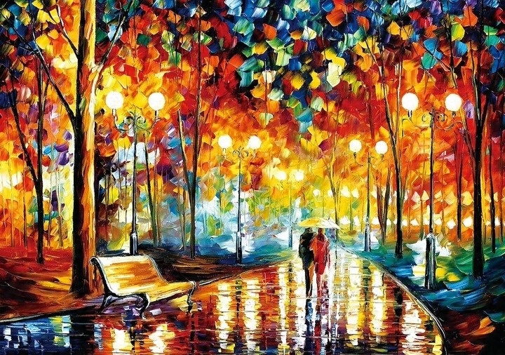 Zestaw do haftu diamentowego Springos mozaika Park nocą 40 x 30 cm DP0019 (5907719443690) - obraz 1