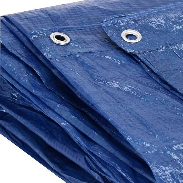 Plandeka Springos gruba płachta ochronna 4 x 4 m 60g/m2 niebieska (GA2119) (5907719430065) - obraz 6