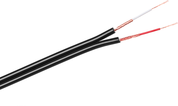 Кабель 2 x RCA 4 mm 100m Black (5901436707523) - зображення 1