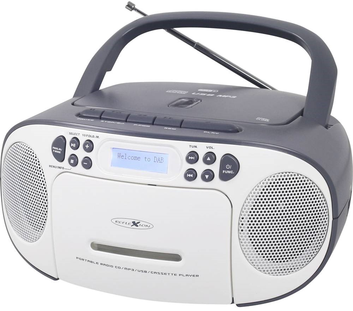 Radioodtwarzacz Reflexion RCR2260DAB Boombox White/Grey (RCR2260DAB/GR) - obraz 1