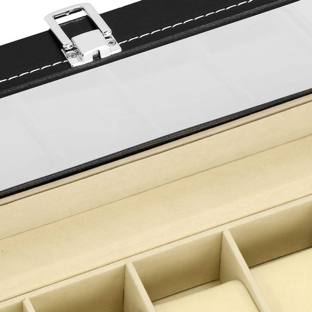 Шкатулка для годинників Springos HA1052 чорна 30 x 11 x 8 см (5907719433233) - зображення 6